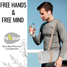 TECEUM Yoga Mat Strap – 30+ Colors – Adjustable Mat Holder Sling Carrier for All Mats [Mat Not Included]