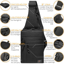 TECEUM Tactical Compact Sling Bag – CCW for Everyday – 10+ Styles – Shoulder EDC Crossbody Bag for Concealed Carry of Handgun
