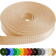 TECEUM 3/4" & 5/8" & 1" & 1.5" & 2" Webbing – 10 25 50 Yards – 40+ Colors – Heavy Duty 1 Inch 1.5 Inch 2 Inch Backpack Straps – Webbing for Outdoors Indoors Crafting DIY