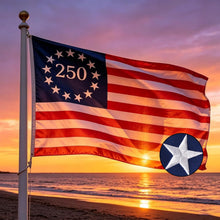 250 Years USA Anniversary 3x5 FT Outside Flag - Embroidered Stars, Heavy-Duty Outdoor Polyester, Fade-Resistant, Reinforced Stripes & Brass Grommets Patriotic US Flags, High Wind all Weather Flag
