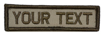 Rectangular Customizable Text 1x3 Patch w/Hook Fastener Patch - Black