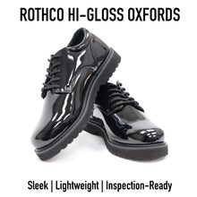 Rothco Uniform Oxford Dress Work Shoe – High‑Gloss, Cushioned & Rugged Tread Sole for Service Professionals