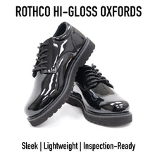 Rothco Uniform Oxford Dress Work Shoe – High‑Gloss, Cushioned & Rugged Tread Sole for Service Professionals