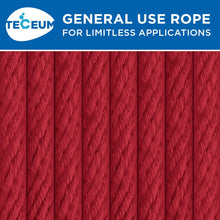 TECEUM 500lb Cotton Rope 3/16” (5 mm) – 50 FT | 100 FT– Strong All-Purpose Braided Rope – Natural Cotton – for Crafting, Сamping, Clothes Line, DIY, Indoor & Outdoor Use – Natural