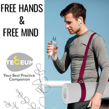 TECEUM Yoga Mat Strap – 30+ Colors – Adjustable Mat Holder Sling Carrier for All Mats [Mat Not Included]