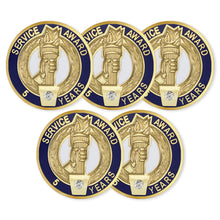 SHOP AWARDS AND GIFTS Service Award Enamel Lapel Pins, Appreciation Employee Recognition Work Military Teacher Volunteer, Gift Boxed, 3/4 Inch