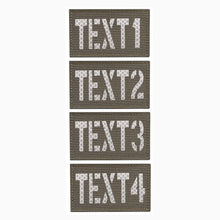 Custom Reflective Call Sign Laser Cut Patch IR Flag Patch (4 Pack, Black)