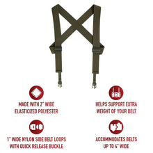 Rothco Tactical Suspenders - Comfortably Support Belt Mounted Gear for Tactical and Outdoor Activities
