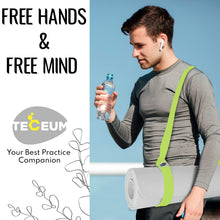TECEUM Yoga Mat Strap – 30+ Colors – Adjustable Mat Holder Sling Carrier for All Mats [Mat Not Included]