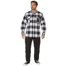 Rothco Buffalo Plaid Flannel Long Sleeve Shirt – Casual Button-Down with Heavyweight 8-oz Cotton Material