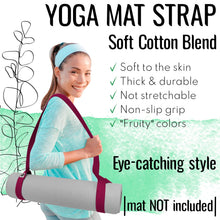 TECEUM Yoga Mat Strap – 30+ Colors – Adjustable Mat Holder Sling Carrier for All Mats [Mat Not Included]