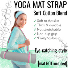 TECEUM Yoga Mat Strap – 30+ Colors – Adjustable Mat Holder Sling Carrier for All Mats [Mat Not Included]