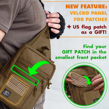 TECEUM Tactical Compact Sling Bag – CCW for Everyday – 10+ Styles – Shoulder EDC Crossbody Bag for Concealed Carry of Handgun