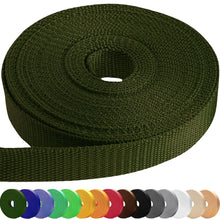 TECEUM 3/4" & 5/8" & 1" & 1.5" & 2" Webbing – 10 25 50 Yards – 40+ Colors – Heavy Duty 1 Inch 1.5 Inch 2 Inch Backpack Straps – Webbing for Outdoors Indoors Crafting DIY