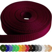 TECEUM 3/4" & 5/8" & 1" & 1.5" & 2" Webbing – 10 25 50 Yards – 40+ Colors – Heavy Duty 1 Inch 1.5 Inch 2 Inch Backpack Straps – Webbing for Outdoors Indoors Crafting DIY