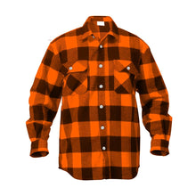 Rothco Buffalo Plaid Flannel Long Sleeve Shirt – Casual Button-Down with Heavyweight 8-oz Cotton Material