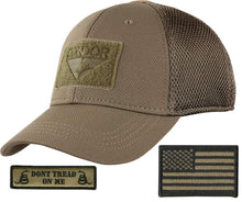 Condor Mesh Fitted Tactical Cap Bundle (USA/DTOM Patches)