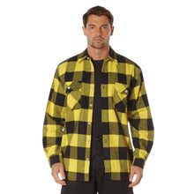 Rothco Buffalo Plaid Flannel Long Sleeve Shirt – Casual Button-Down with Heavyweight 8-oz Cotton Material