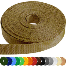 TECEUM 3/4" & 5/8" & 1" & 1.5" & 2" Webbing – 10 25 50 Yards – 40+ Colors – Heavy Duty 1 Inch 1.5 Inch 2 Inch Backpack Straps – Webbing for Outdoors Indoors Crafting DIY