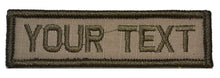 Rectangular Customizable Text 1x3 Patch w/Hook Fastener Patch - Black