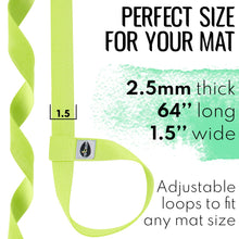 TECEUM Yoga Mat Strap – 30+ Colors – Adjustable Mat Holder Sling Carrier for All Mats [Mat Not Included]