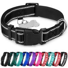 TECEUM Reflective Dog Collar – Hot Pink – M – Extra Soft Padding – Basic Nylon Pet Collar – Quick Release Buckle – Fits Small, Medium and Large Dogs, Puppies, Cats – ESA & Service Dog Options
