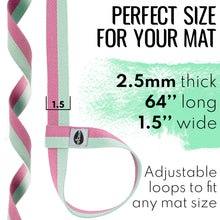 TECEUM Yoga Mat Strap – 30+ Colors – Adjustable Mat Holder Sling Carrier for All Mats [Mat Not Included]