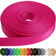 TECEUM 3/4" & 5/8" & 1" & 1.5" & 2" Webbing – 10 25 50 Yards – 40+ Colors – Heavy Duty 1 Inch 1.5 Inch 2 Inch Backpack Straps – Webbing for Outdoors Indoors Crafting DIY