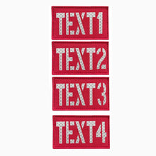 Custom Reflective Call Sign Laser Cut Patch IR Flag Patch (4 Pack, Black)