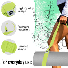 TECEUM Yoga Mat Strap – 30+ Colors – Adjustable Mat Holder Sling Carrier for All Mats [Mat Not Included]