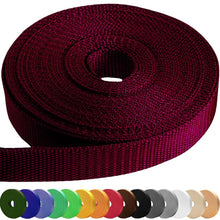 TECEUM 3/4" & 5/8" & 1" & 1.5" & 2" Webbing – 10 25 50 Yards – 40+ Colors – Heavy Duty 1 Inch 1.5 Inch 2 Inch Backpack Straps – Webbing for Outdoors Indoors Crafting DIY