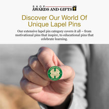 SHOP AWARDS AND GIFTS Commitment to Safety Award Employee Recognition Gold Enamel Lapel Pins Reward Gifts, 7/8 Inch
