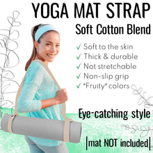 TECEUM Yoga Mat Strap – 30+ Colors – Adjustable Mat Holder Sling Carrier for All Mats [Mat Not Included]