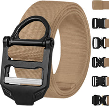 TECEUM Tactical Belt – Coyote B4 S – Heavy-Duty Military, Work, Hiking,Rigger, Utility, EDC Men’s Belts – Quick-Release – Nylon Web