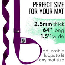 TECEUM Yoga Mat Strap – 30+ Colors – Adjustable Mat Holder Sling Carrier for All Mats [Mat Not Included]