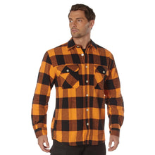 Rothco Buffalo Plaid Flannel Long Sleeve Shirt – Casual Button-Down with Heavyweight 8-oz Cotton Material