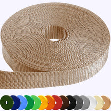 TECEUM 3/4" & 5/8" & 1" & 1.5" & 2" Webbing – 10 25 50 Yards – 40+ Colors – Heavy Duty 1 Inch 1.5 Inch 2 Inch Backpack Straps – Webbing for Outdoors Indoors Crafting DIY
