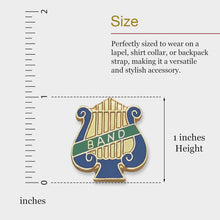 SHOP AWARDS AND GIFTS 1 Inch Band Music Note Lyre Lapel Pin Musical Group Badge, Bulk Pack of 18