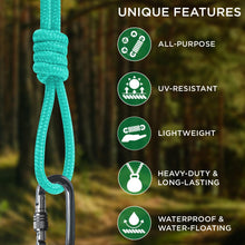 TECEUM Rope – 1/4” & 3/8” – 90 FT | 150 FT – Strong All-Purpose Utility Rope – Camping, Crafting, Flag Pole, Indoor & Outdoor – Polypropylene Nylon Poly Lightweight Diamond Braided Cord – Black