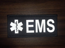 Reflective EMS EMT Star of Life Patch with Hook and Loop (Black)