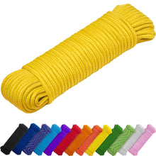 TECEUM Rope – 1/4” & 3/8” – 90 FT | 150 FT – Strong All-Purpose Utility Rope – Camping, Crafting, Flag Pole, Indoor & Outdoor – Polypropylene Nylon Poly Lightweight Diamond Braided Cord – Black