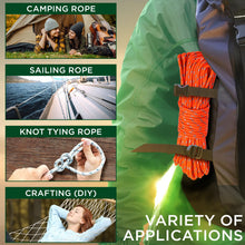TECEUM Rope – 1/4” & 3/8” – 90 FT | 150 FT – Strong All-Purpose Utility Rope – Camping, Crafting, Flag Pole, Indoor & Outdoor – Polypropylene Nylon Poly Lightweight Diamond Braided Cord – Black