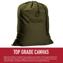 Rothco Canvas Barracks Bag Multi-Functional, Dependable, and Durable for Field Use and Travel, Olive Drab - 24" x 32"