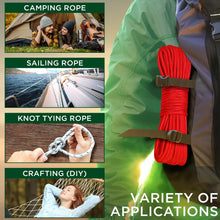 TECEUM Rope – 1/4” & 3/8” – 90 FT | 150 FT – Strong All-Purpose Utility Rope – Camping, Crafting, Flag Pole, Indoor & Outdoor – Polypropylene Nylon Poly Lightweight Diamond Braided Cord – Black
