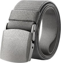 TECEUM Tactical Belt – Gray B2 L – Heavy-Duty Military, Work, Hiking,Rigger, Utility, EDC Men’s Belts – Quick-Release – Nylon Web