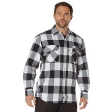 Rothco Buffalo Plaid Flannel Long Sleeve Shirt – Casual Button-Down with Heavyweight 8-oz Cotton Material