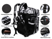 LHI Military Tactical Backpack for Men and Women 45L Army 3 Days Assault Pack Bag Large Rucksack with Molle System - Black