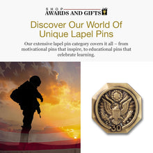 SHOP AWARDS AND GIFTS Service Lapel Pins, US Federal Government Logo Seal, Recognition Gift, 5/8 Inch, Pack of 6, Gold, 30 Years