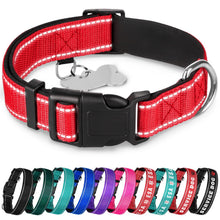 TECEUM Reflective Dog Collar – Hot Pink – M – Extra Soft Padding – Basic Nylon Pet Collar – Quick Release Buckle – Fits Small, Medium and Large Dogs, Puppies, Cats – ESA & Service Dog Options