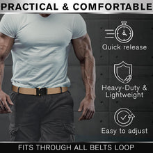 TECEUM Tactical Belt – Coyote B1 L – Heavy-Duty Military, Work, Hiking,Rigger, Utility, EDC Men’s Belts – Quick-Release – Nylon Web